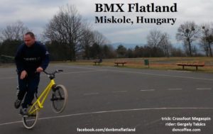 Crossfoot megaspin BMX Flatland trick